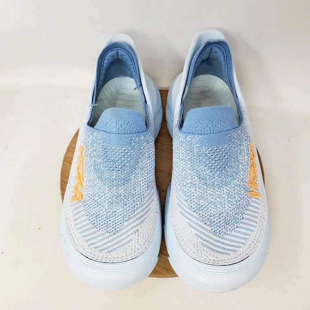 Hoka One One Restore TC Shoes Womens 8 Blue Slip On Comfort Athletic Sneaker